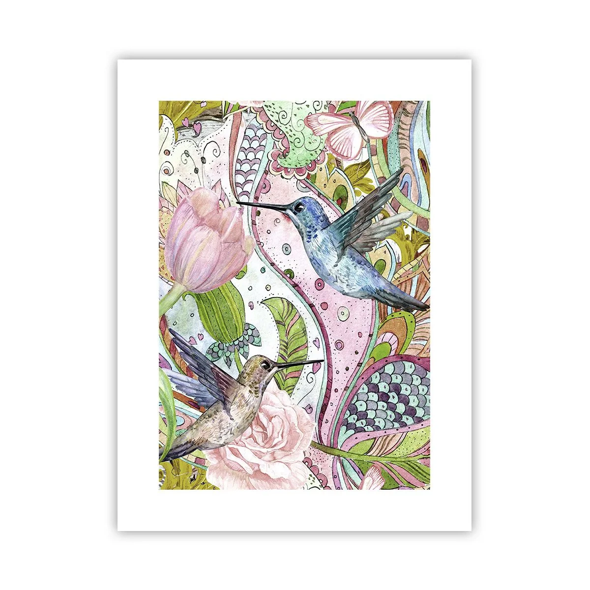 Poster - Verstrikt in wijnstokken - 30x40 cm