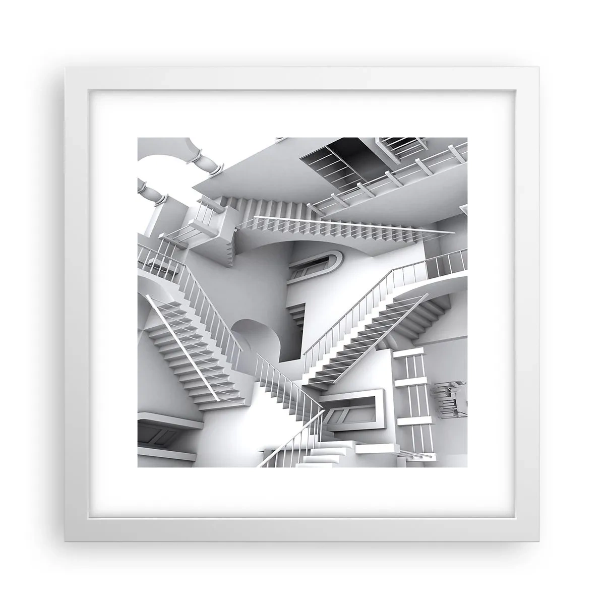 Poster in een witte lijst - De paradoxen van de ruimte - 30x30 cm