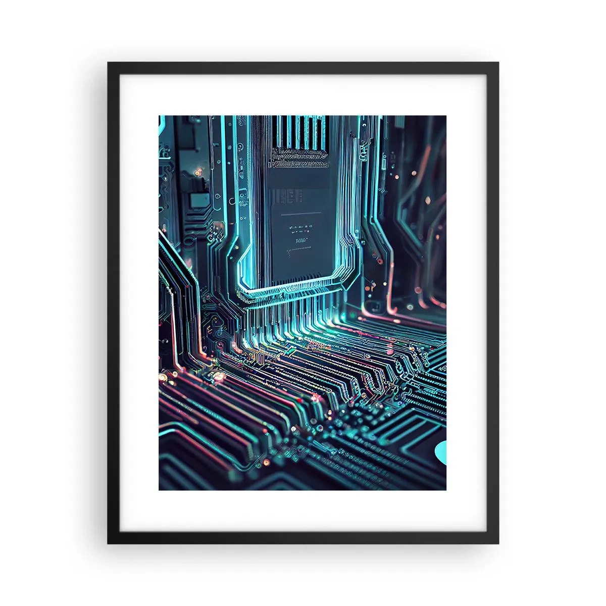 Poster in een zwarte lijst - Ik ben aan het denken… - 40x50 cm