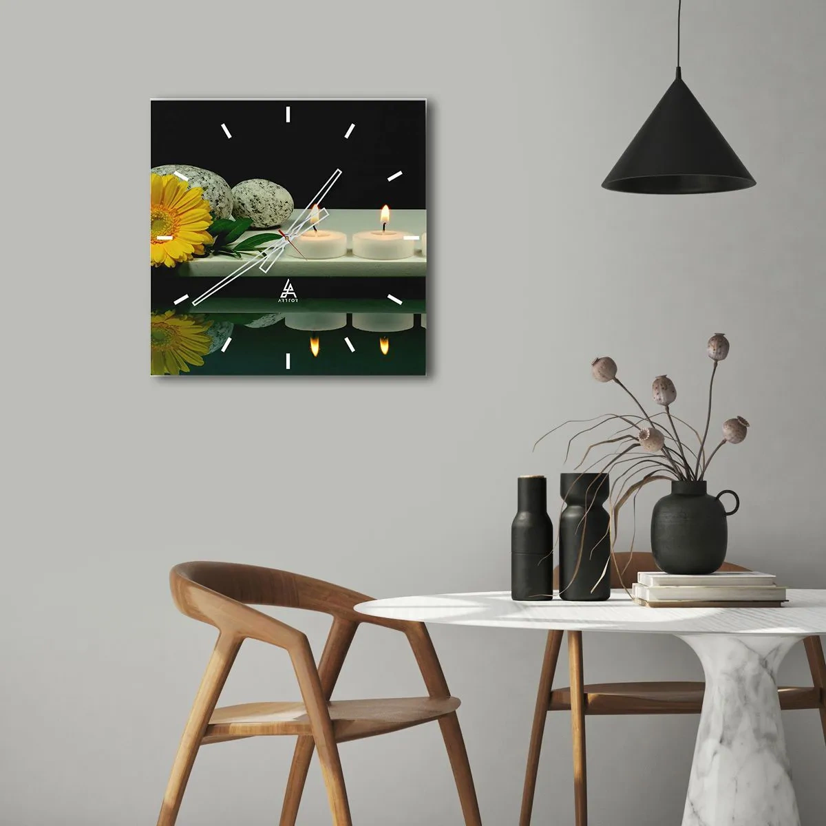 Wandklok - Klok - Zintuigen kalmeren - 30x30 cm