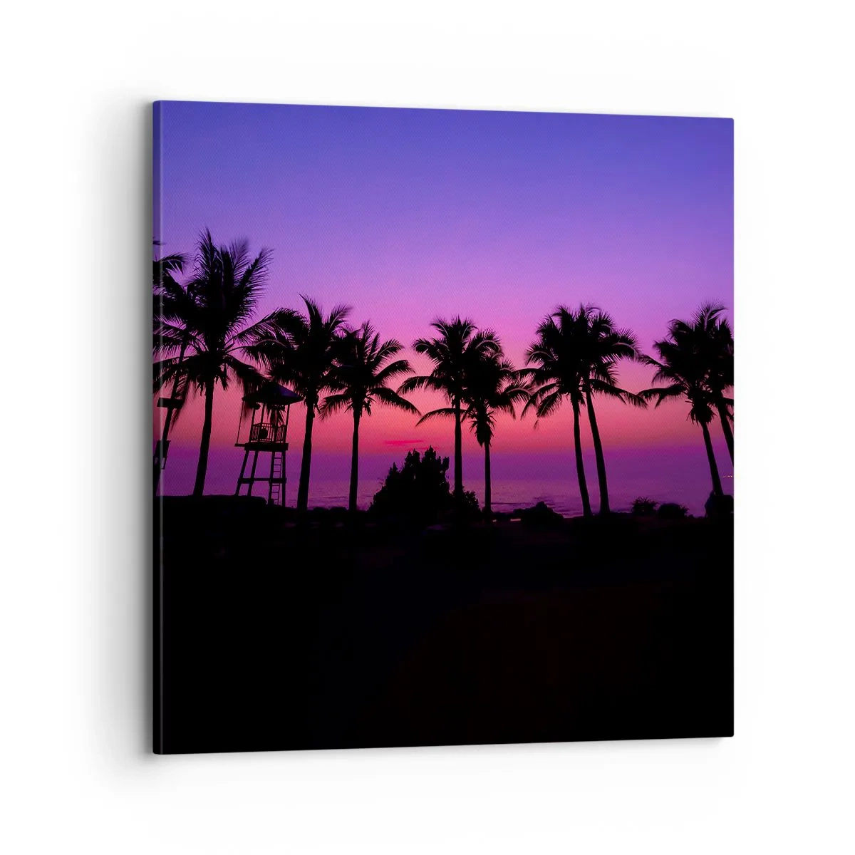 Schilderen op canvas - Avond onder de palmbomen - 70x70 cm