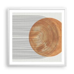 Poster in een witte lijst - Zonnige compositie - 60x60 cm