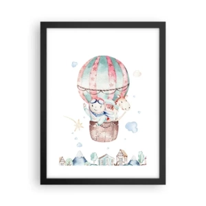 Poster in een zwarte lijst - We zijn zo terug! - 30x40 cm