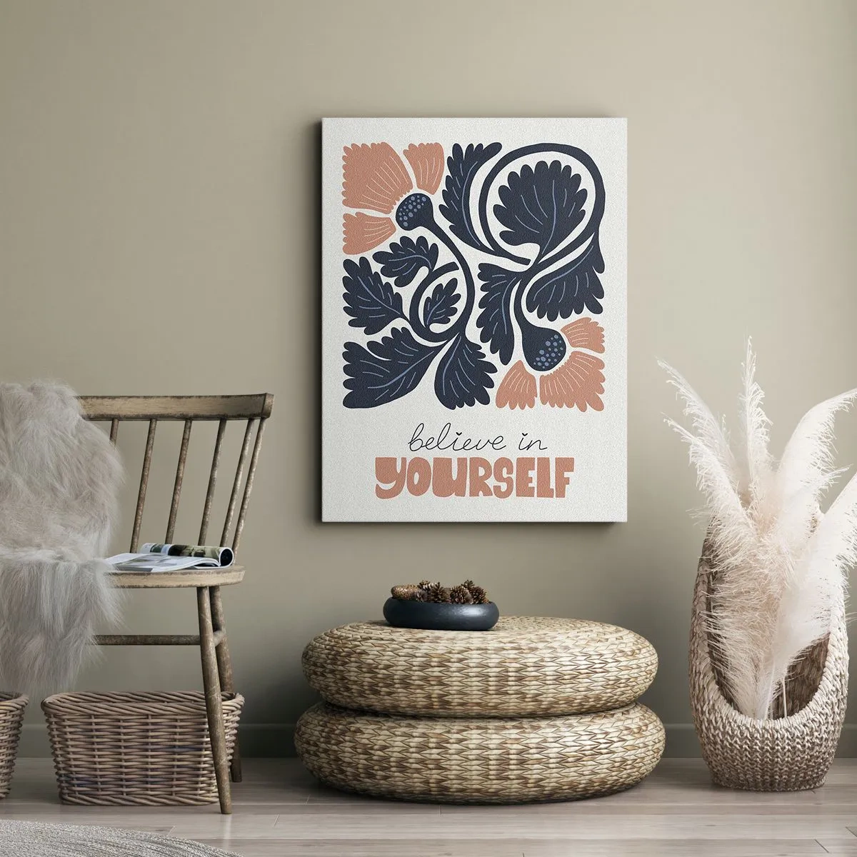 Schilderen op canvas - En jij bloeit ook - 45x80 cm