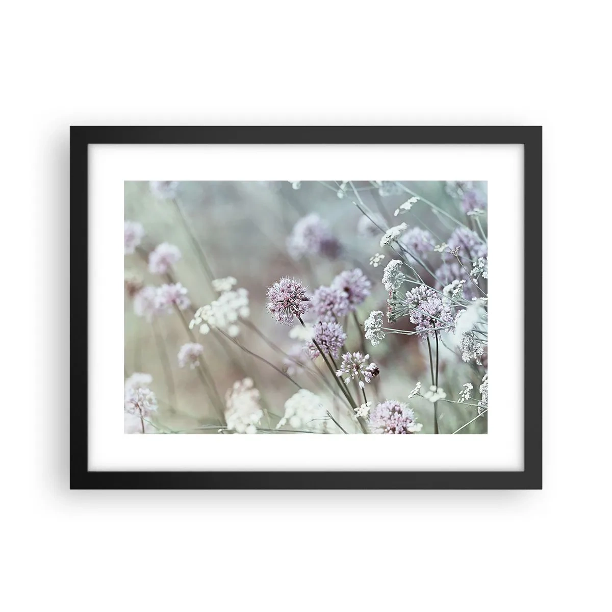 Poster in een zwarte lijst - Zoete filigrane kruiden - 40x30 cm