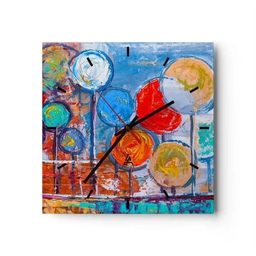 Wandklok - Klok - Wonderen op de stok - 40x40 cm