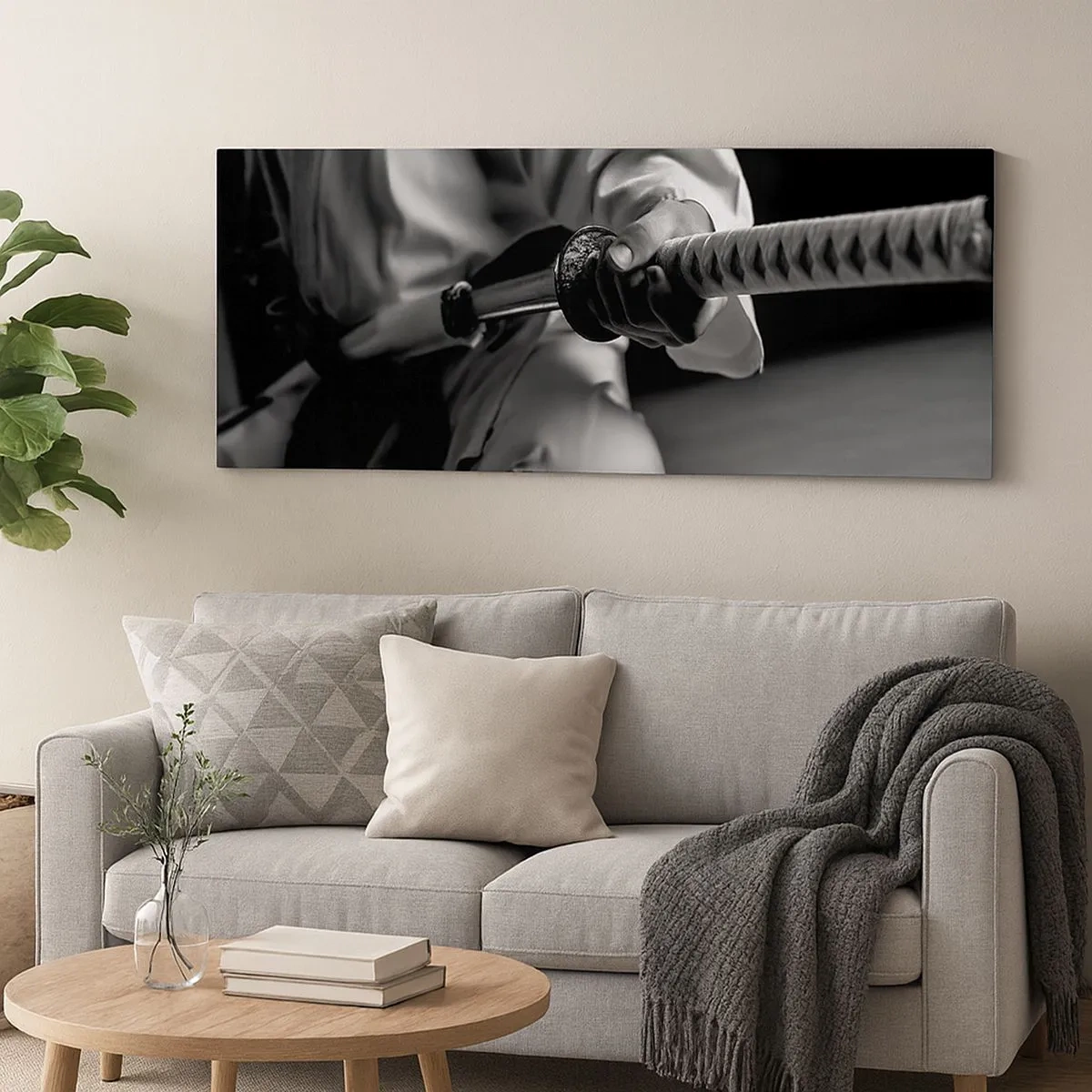 Schilderen op canvas - Ziel van een vechter - 100x40 cm