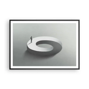 Poster in een zwarte lijst - En wees hier slim - 100x70 cm