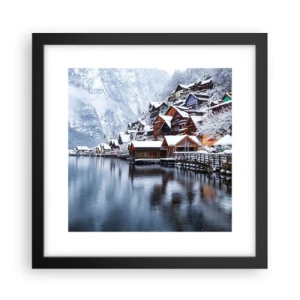 Poster in een zwarte lijst - In winterdecoratie - 30x30 cm