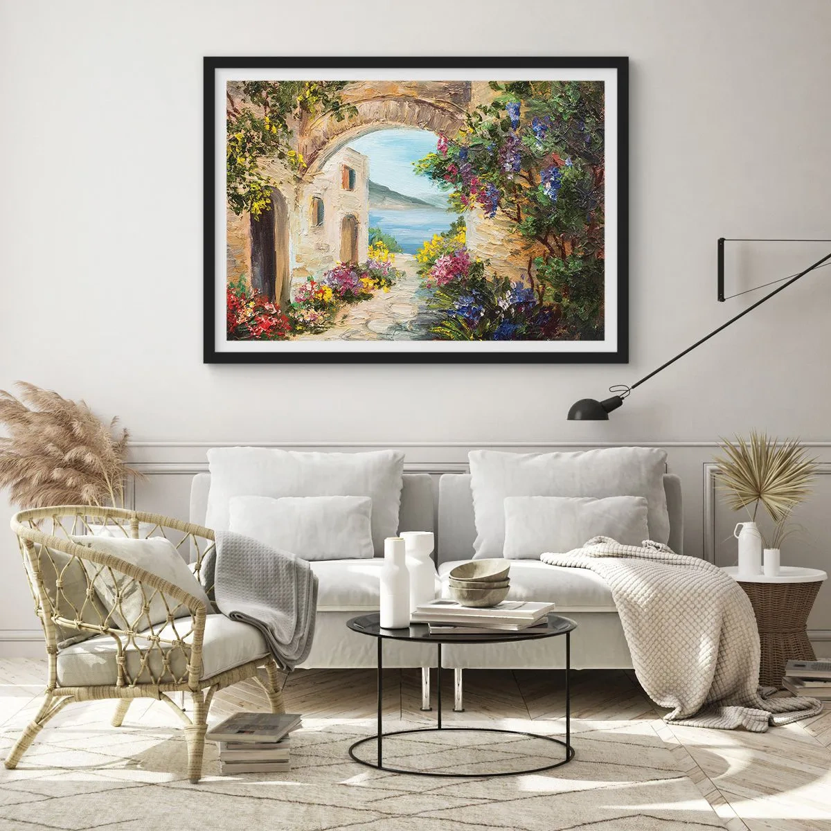 Poster in een zwarte lijst - De charme van een kustprovincie - 70x50 cm