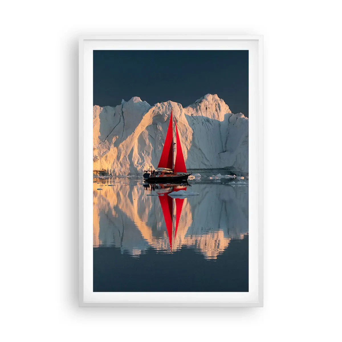 Poster in een witte lijst - Aan de rand van de wereld - 61x91 cm