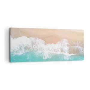 Schilderen op canvas - Een strelende aanraking - 100x40 cm