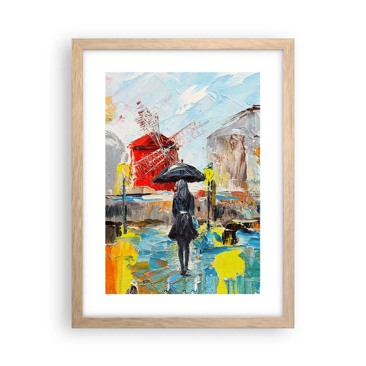 Een poster in een licht eiken lijst - Parijse legendes - 30x40 cm