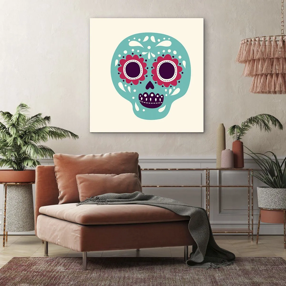 Schilderen op canvas - Leven – plezier tot de dood - 70x70 cm