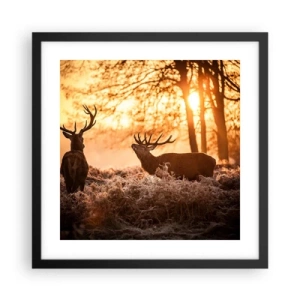 Poster in een zwarte lijst - De droom van een jager - 40x40 cm