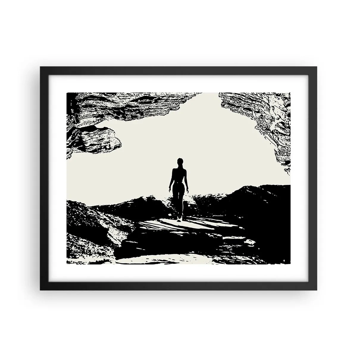 Poster in een zwarte lijst - Een nieuwe kijk - 50x40 cm