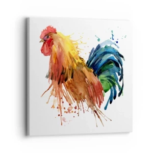 Schilderen op canvas - Koninklijk gewaad, koninklijke trots - 30x30 cm