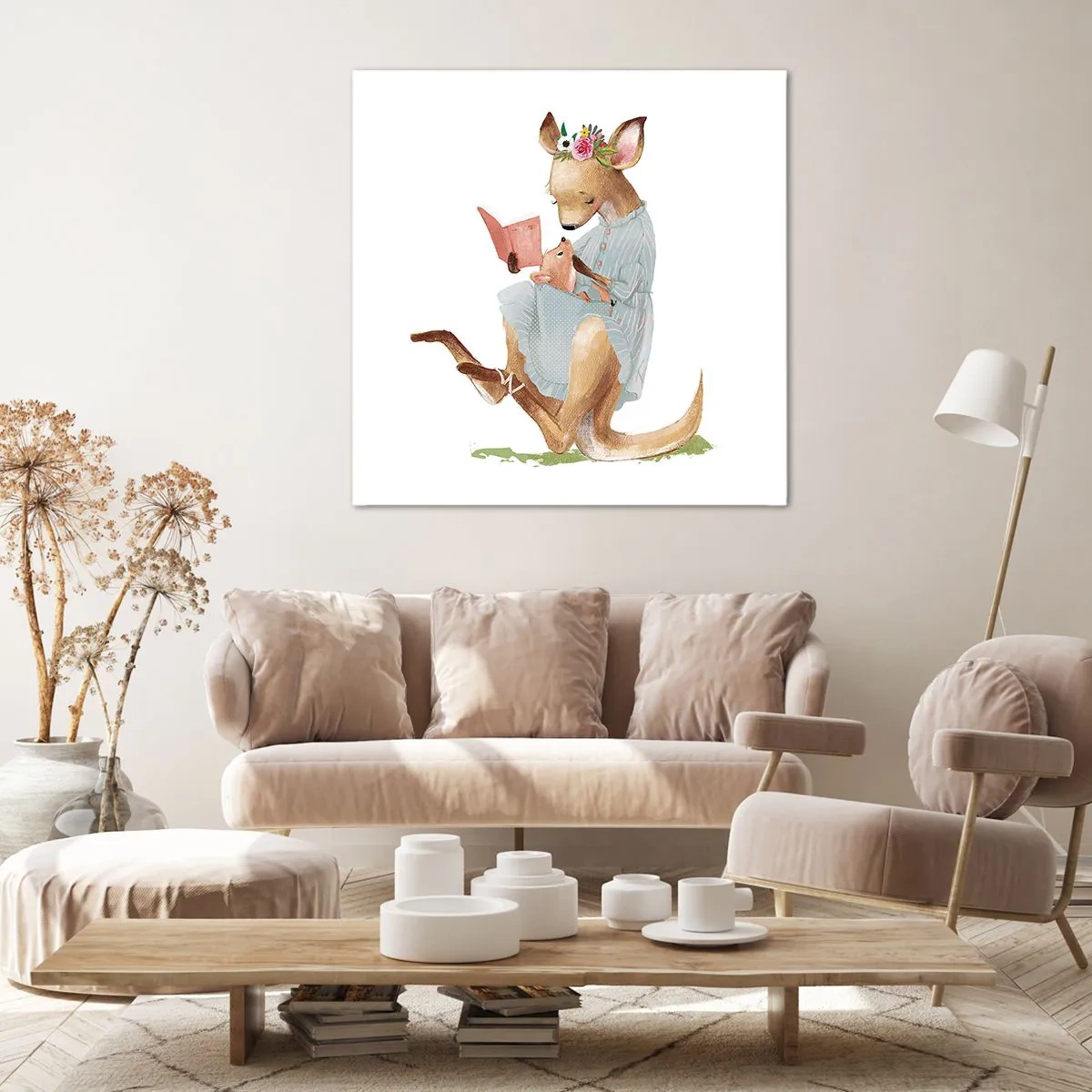 Schilderen op canvas - Lees me voor mama - 60x60 cm