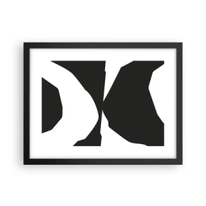 Poster in een zwarte lijst - Positief – negatief - 40x30 cm