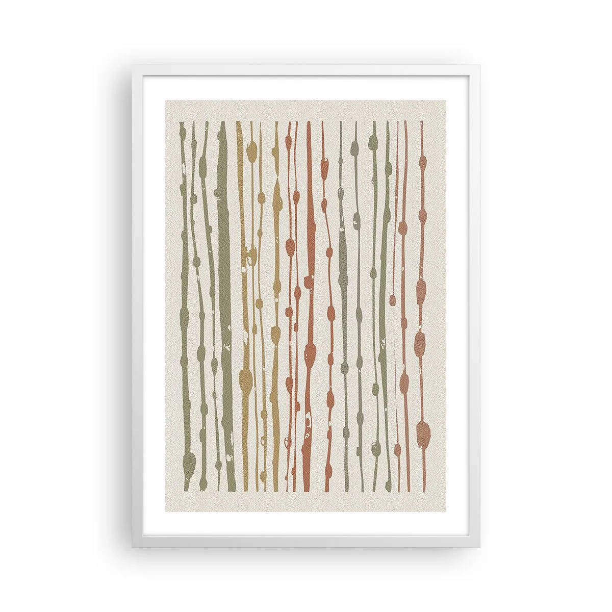 Poster in een witte lijst - Muzieknotatie van kleuren - 50x70 cm