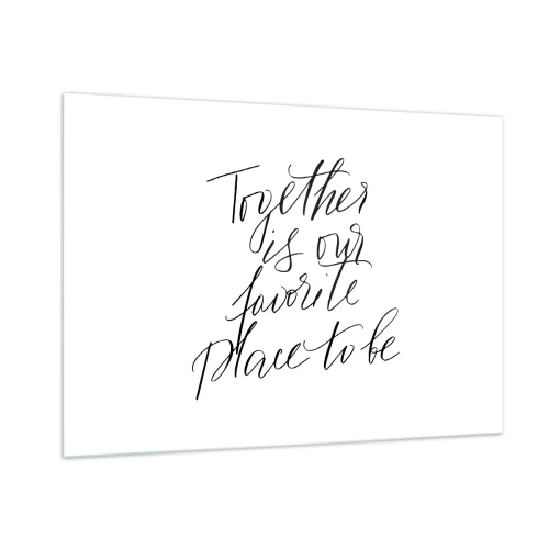 Schilderen op glas - Voel jij het ook? - 100x70 cm