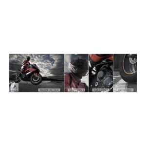 Fotobehang Monster Premium Canvas - Dark Rider - Automobiel, Motor, Race - 100x30 cm