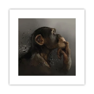 Poster - Zeker een denker - 30x30 cm