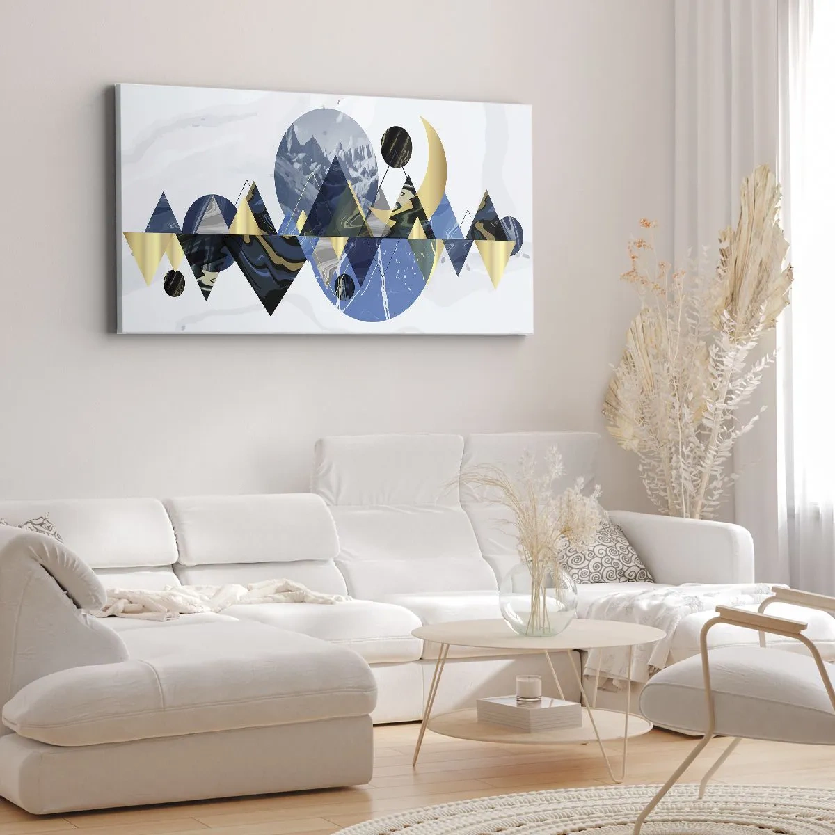 Schilderen op canvas - Geometrisch landschap - 160x50 cm