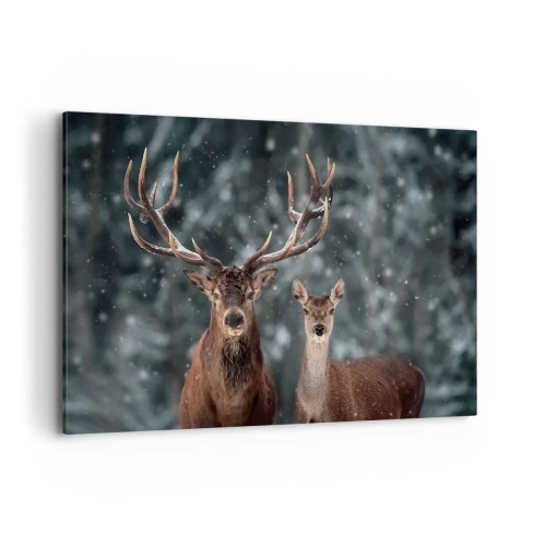 Schilderen op canvas - Heer van het bos met zijn vrouw - 120x80 cm