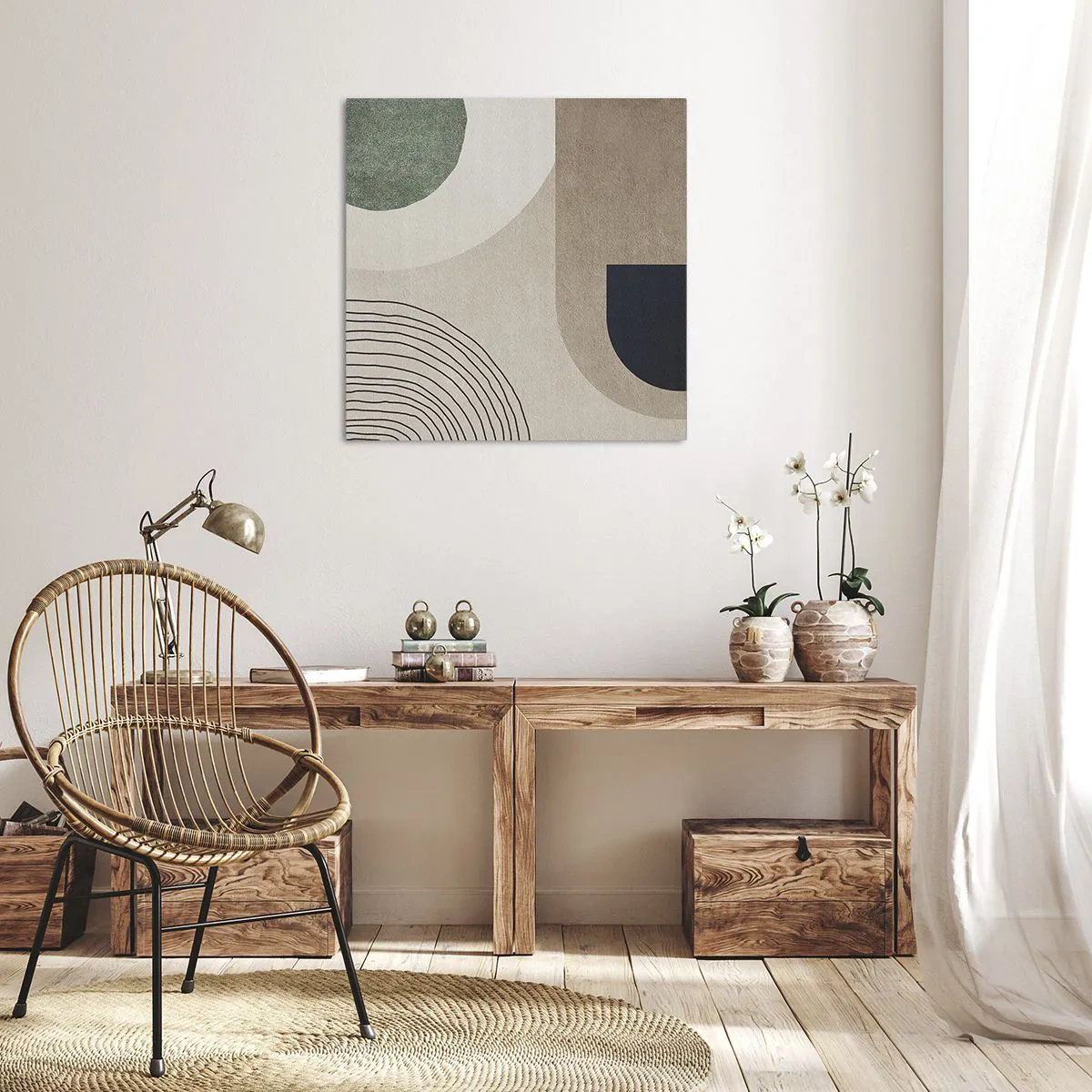 Schilderen op canvas - De zachtheid van het ovaal - 30x30 cm