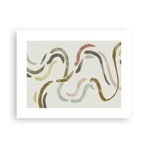 Poster - Een vrolijke dans van abstractie - 40x30 cm