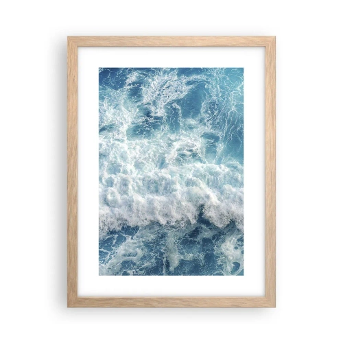 Een poster in een licht eiken lijst - Vrolijk en springend - 30x40 cm