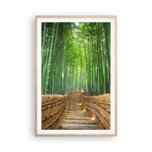 Een poster in een licht eiken lijst - De essentie van de aziatische natuur - 61x91 cm