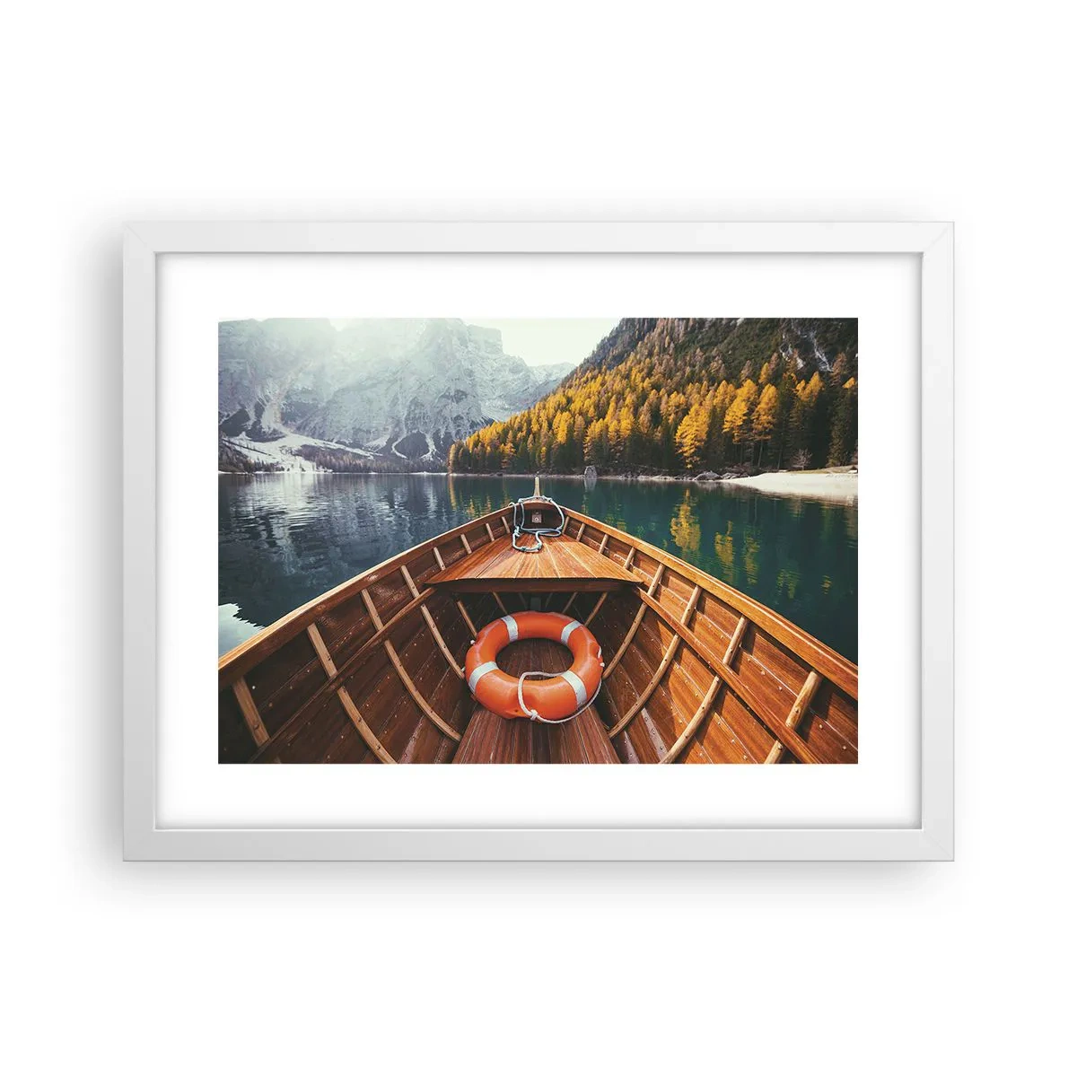 Poster in een witte lijst - Bergtocht - 40x30 cm