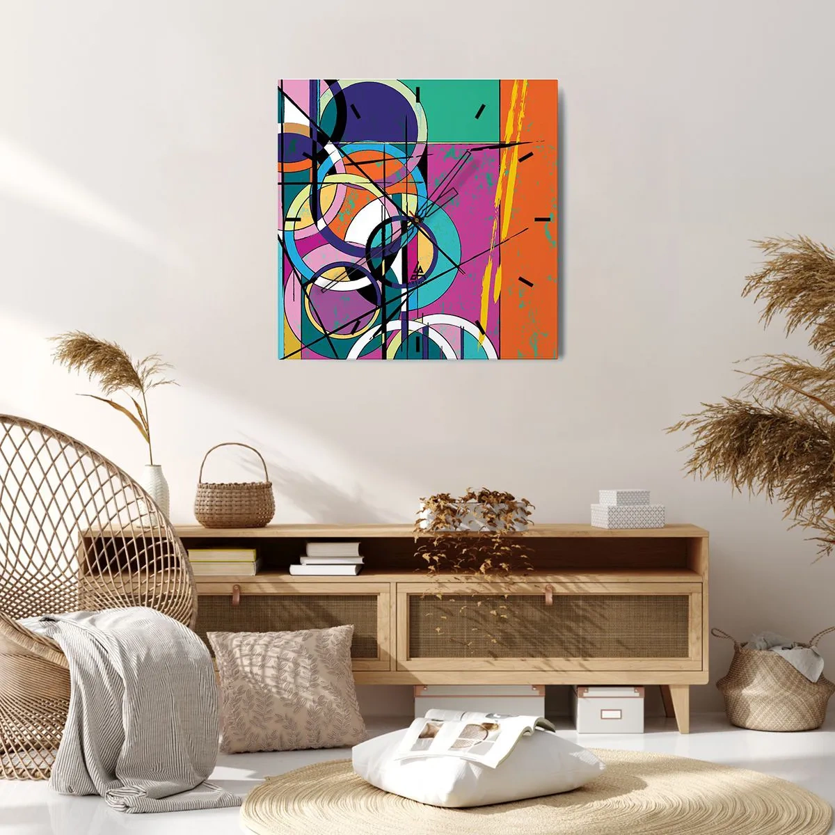 Wandklok - Klok - Wiel voor wiel - 40x40 cm