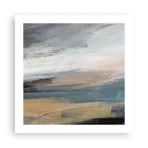 Poster - Abstractie: noordelijk landschap - 50x50 cm