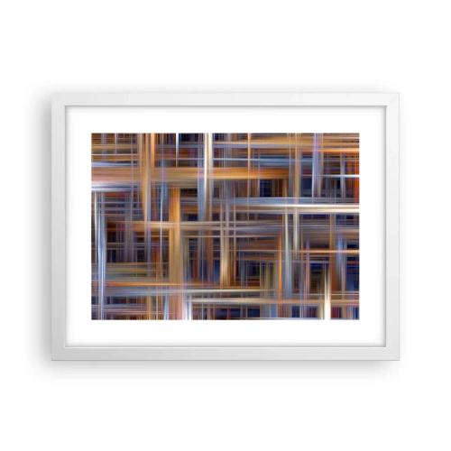Poster in een witte lijst - Geweven van licht - 40x30 cm