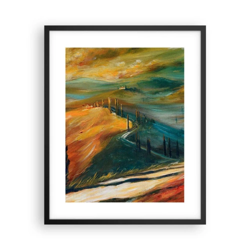 Poster in een zwarte lijst - Toscaans landschap - 40x50 cm