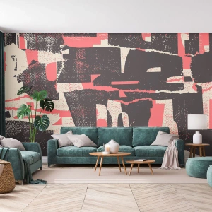 Fotobehang Premium Sand - Al dit lawaai - Collage, Op leeftijd, Deel - 400x280 cm