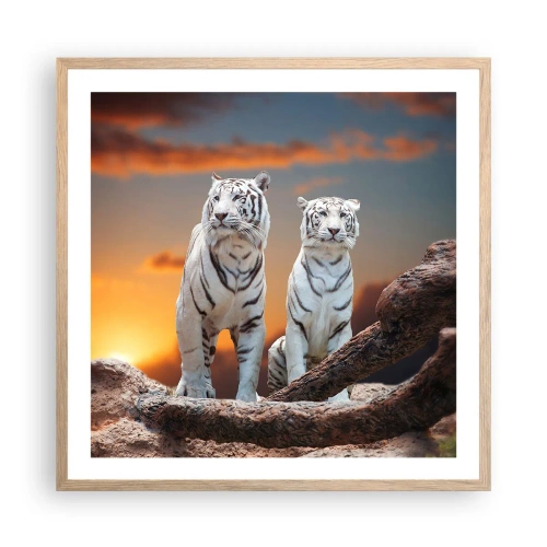 Een poster in een licht eiken lijst - Net als in Narnia - 60x60 cm