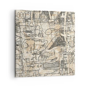 Schilderen op canvas - Het wacht om te worden gedecodeerd - 50x50 cm