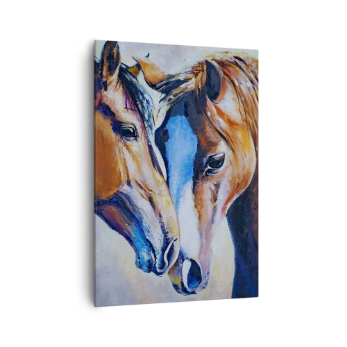 Schilderen op canvas - Is het vriendschap? is het liefde? - 70x100 cm