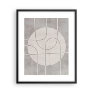 Poster in een zwarte lijst - Rond en rechtdoor - 40x50 cm