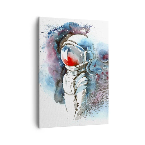 Schilderen op canvas - Alleen met de kosmos - 50x70 cm