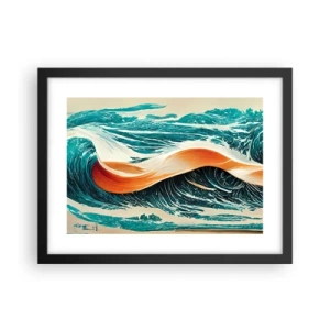 Poster in een zwarte lijst - De droom van elke surfer - 40x30 cm