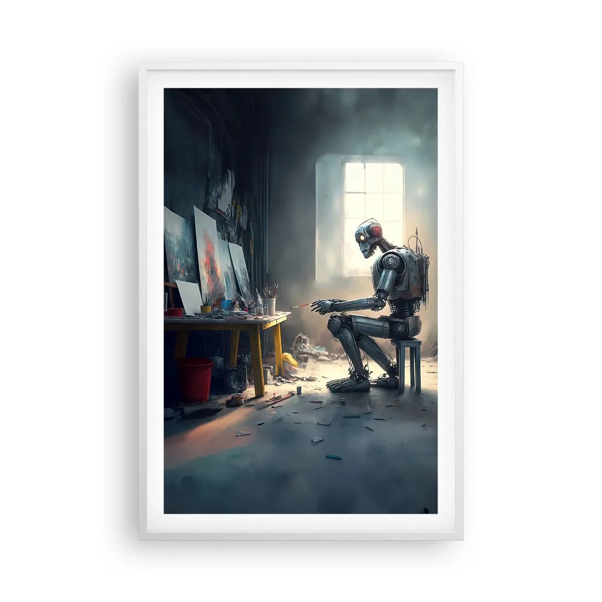 Poster in een witte lijst - De scheppingsdaad - 61x91 cm