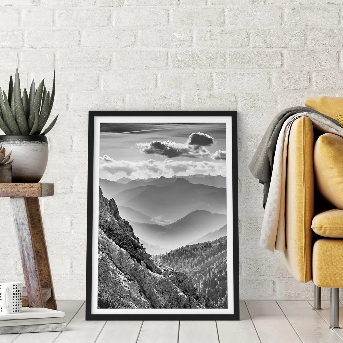 Poster in een zwarte lijst - Tot aan de horizon - 61x91 cm