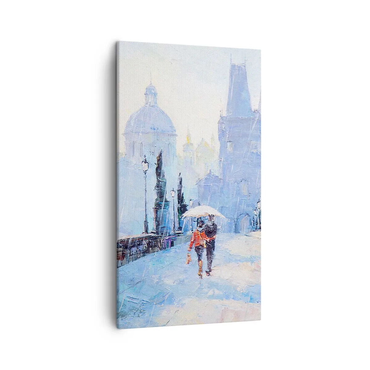Schilderen op canvas - De regen moet ons gecharmeerd hebben - 45x80 cm