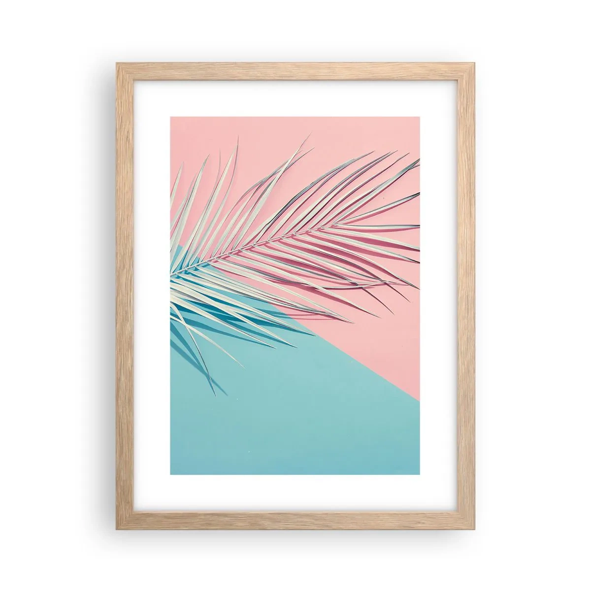 Een poster in een licht eiken lijst - Tropische impressie - 30x40 cm