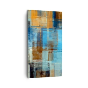 Schilderen op canvas - Door de blauwe sluier - 45x80 cm